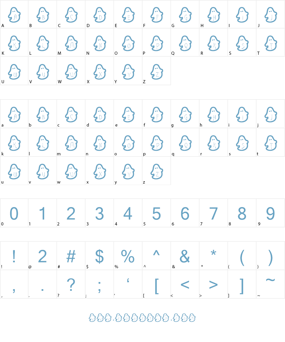 Bouh bouh Font Character